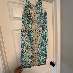 Lilly Pulitzer Blue and Green Mini Dress